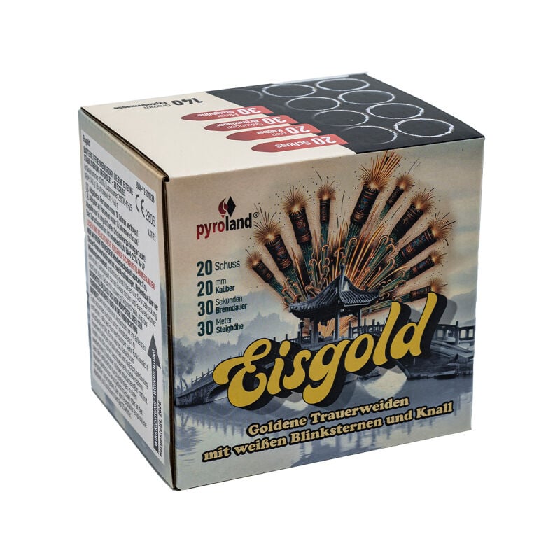 Jetzt Eisgold 20-Schuss-Feuerwerk-Batterie ab 8.24€ bestellen
