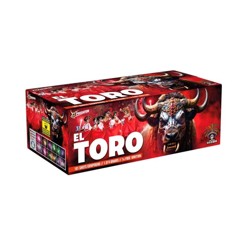 Jetzt El Toro 101-Schuss-Feuerwerk-Verbund ab 104.54€ bestellen