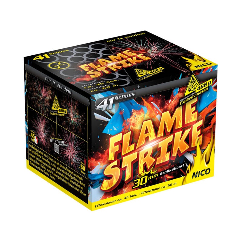 Jetzt Flame Strike 41-Schuss-Feuerwerk-Batterie ab 39.09€ bestellen