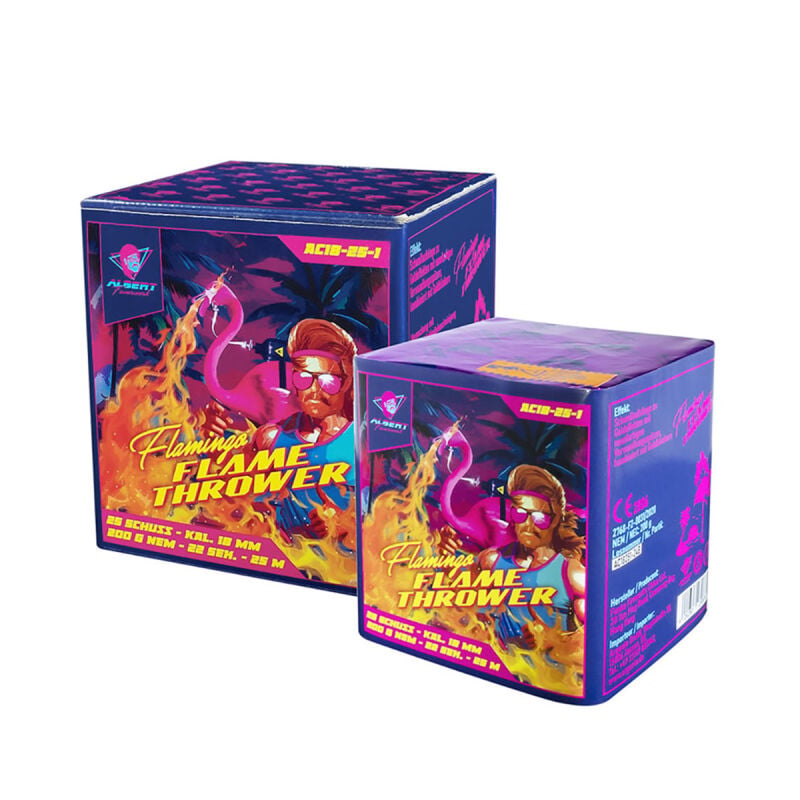 Jetzt Flamingo Flamethrower 25-Schuss-Feuerwerk-Batterie ab 12.74€ bestellen