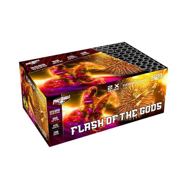 Jetzt Flash of the Gods 128-Schuss-Feuerwerkverbund ab 254.99€ bestellen