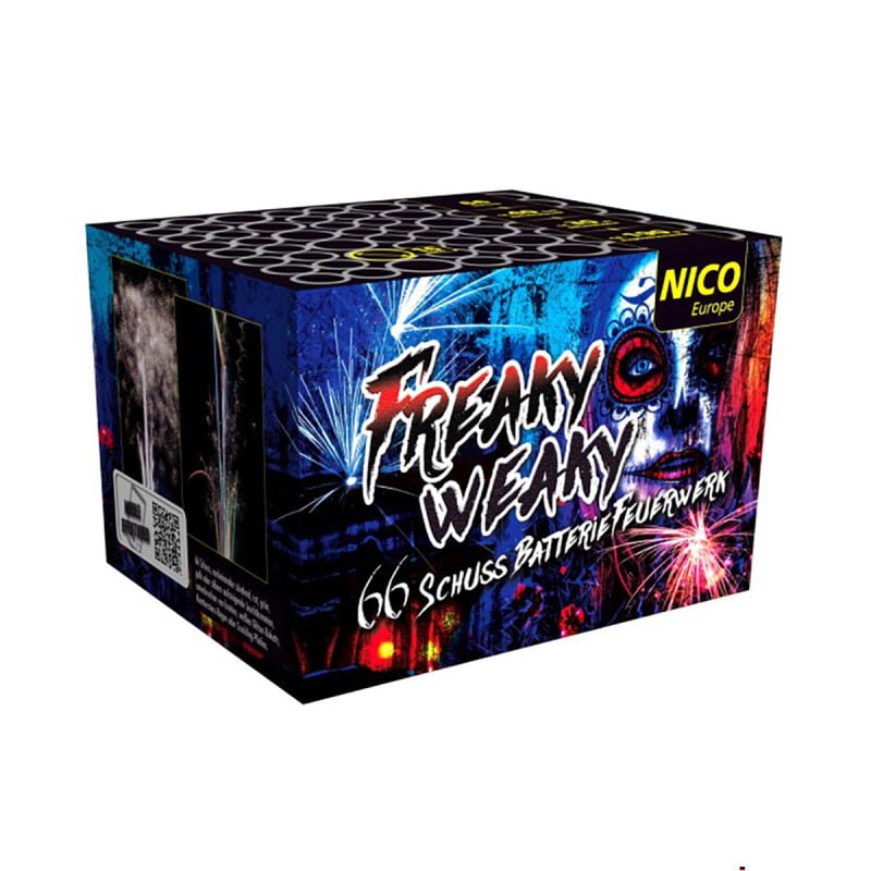 Jetzt Freaky Weaky 66 Schuss-Feuerwerk-Batterie ab 14.99€ bestellen