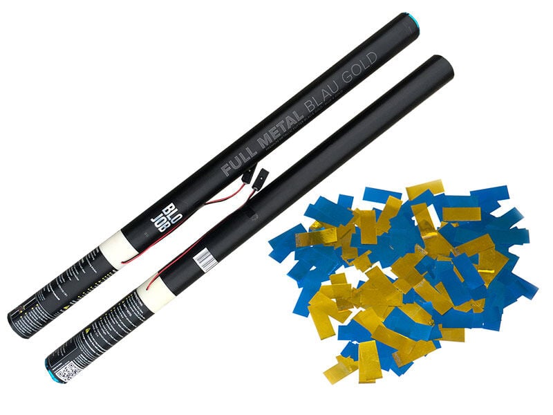 Jetzt Full Metal blau-gold 80cm elektrisch (Black Label) Metallicflitter ab 7.64€ bestellen