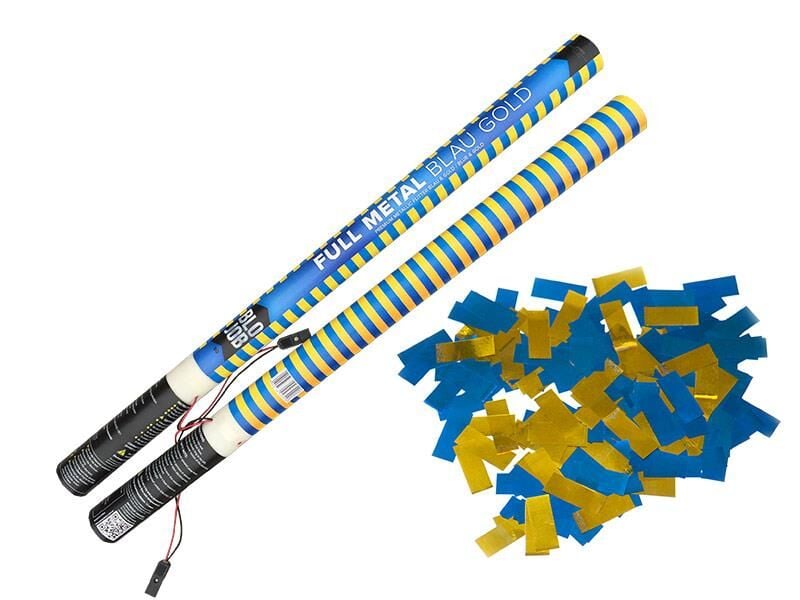 Jetzt Full Metal blau-gold 80cm elektrisch Metallicflitter ab 7.64€ bestellen