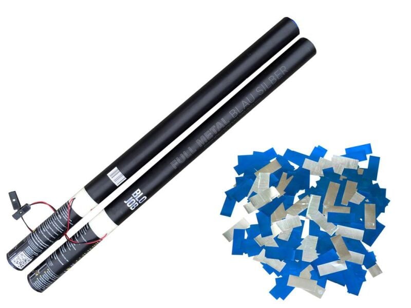 Jetzt Full Metal Silver/Blue 80cm elektrisch (Black Label) Metallicflitter ab 7.64€ bestellen