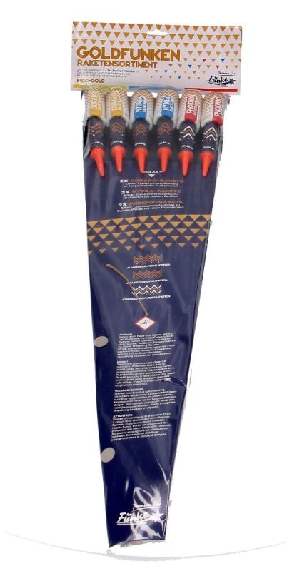 Jetzt Goldfunken 6-teiliges-Feuerwerk-Raketensortiment ab 22.99€ bestellen