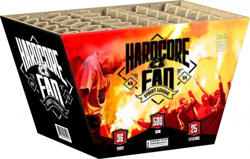 Jetzt Hardcore Fan (blau) 36-Schuss-Feuerwerkbatterie (Stahlkäfig) ab 34.99€ bestellen