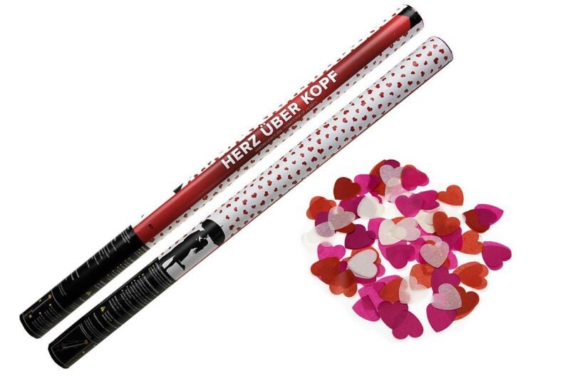 Jetzt Herz über Kopf 80cm Papierflitter weiß-pink-rot Herzen ab 5.39€ bestellen
