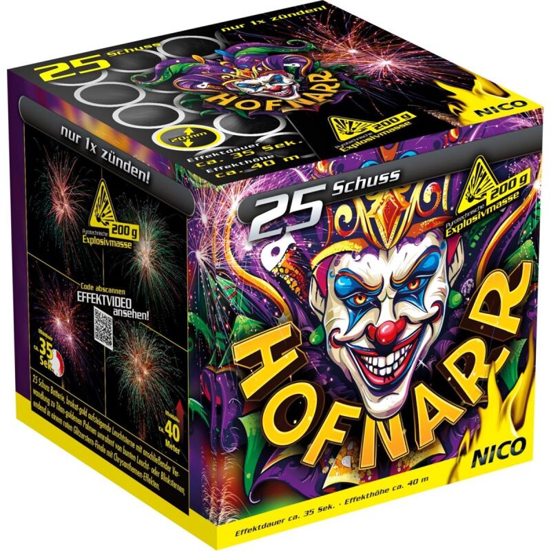 Jetzt Hofnarr 25-Schuss-Feuerwerk-Batterie ab 11.89€ bestellen