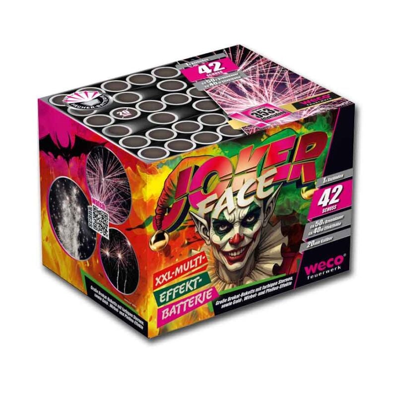 Jetzt Joker Face 42-Schuss-Feuerwerk-Batterie ab 28.04€ bestellen