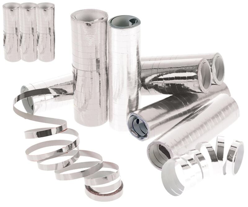 Jetzt Luftschlangen „metallic-silber“ 3er Pack ab 2.5€ bestellen