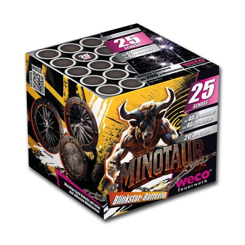 Jetzt Minotaur 25-Schuss-Feuerwerk-Batterie ab 13.59€ bestellen