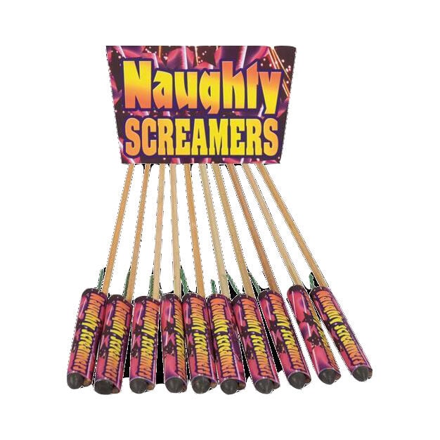 Jetzt Naughty Screamers 10 Crackling-Pfeif-Raketen ab 1.5€ bestellen