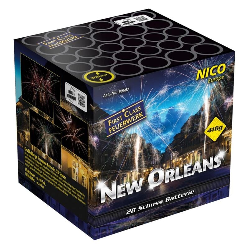 Jetzt New Orleans 28-Schuss-Feuerwerk-Batterie ab 31.9€ bestellen