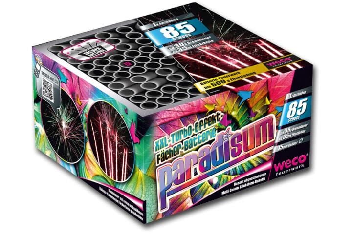 Jetzt Paradisum 85-Schuss-Feuerwerk-Batterie ab 25.99€ bestellen