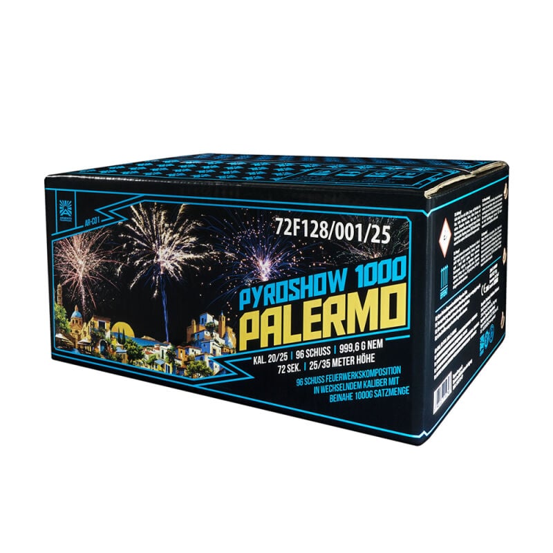 Jetzt Pyroshow 100-A Palermo 96-Schuss-Feuerwerkverbund ab 69€ bestellen