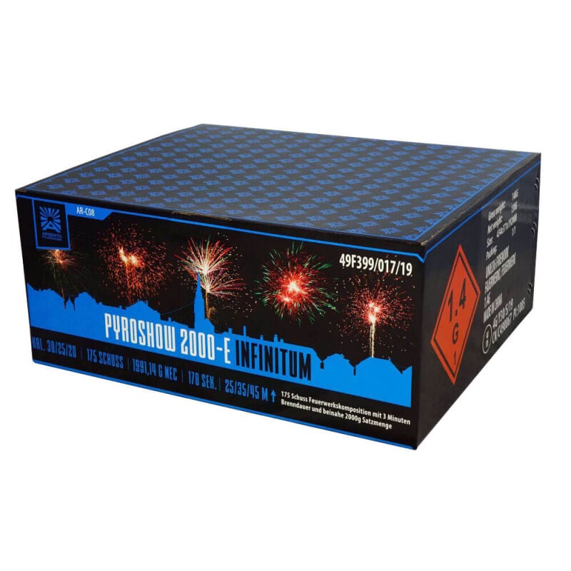 Jetzt Pyroshow 2000-E Infinitum 175-Schuss-Feuerwerkverbund ab 199€ bestellen