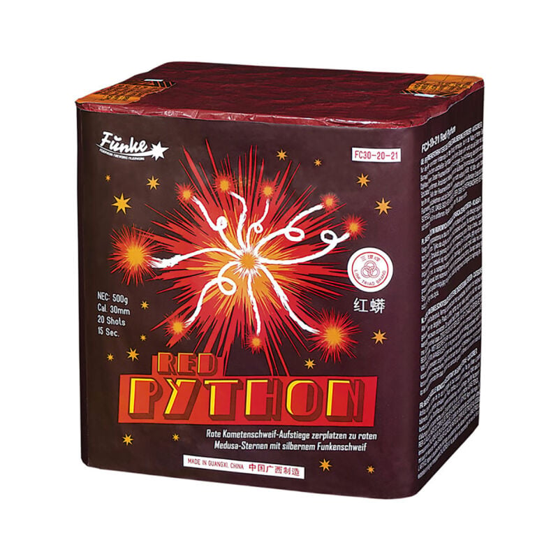 Jetzt Red Python 20-Schuss-Feuerwerk-Batterie ab 58.64€ bestellen
