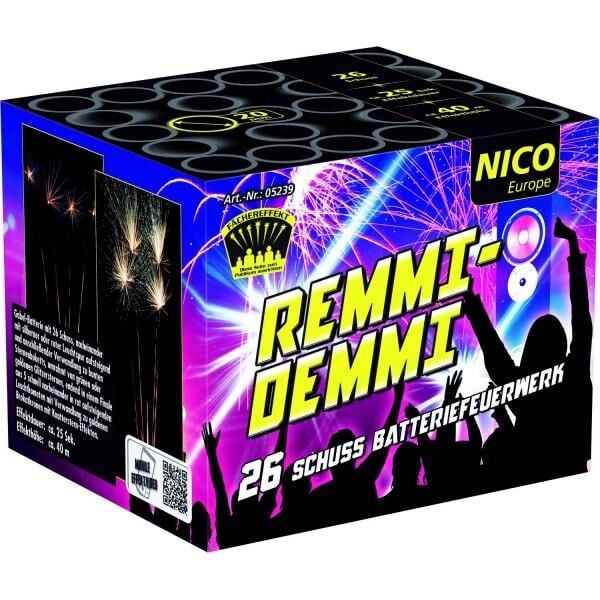 Jetzt Remmidemmi 26 Schuss-Feuerwerk-Batterie ab 27.99€ bestellen