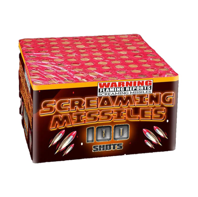 Jetzt Screaming Missiles 100-Schuss-Feuerwerk-Batterie ab 11.04€ bestellen