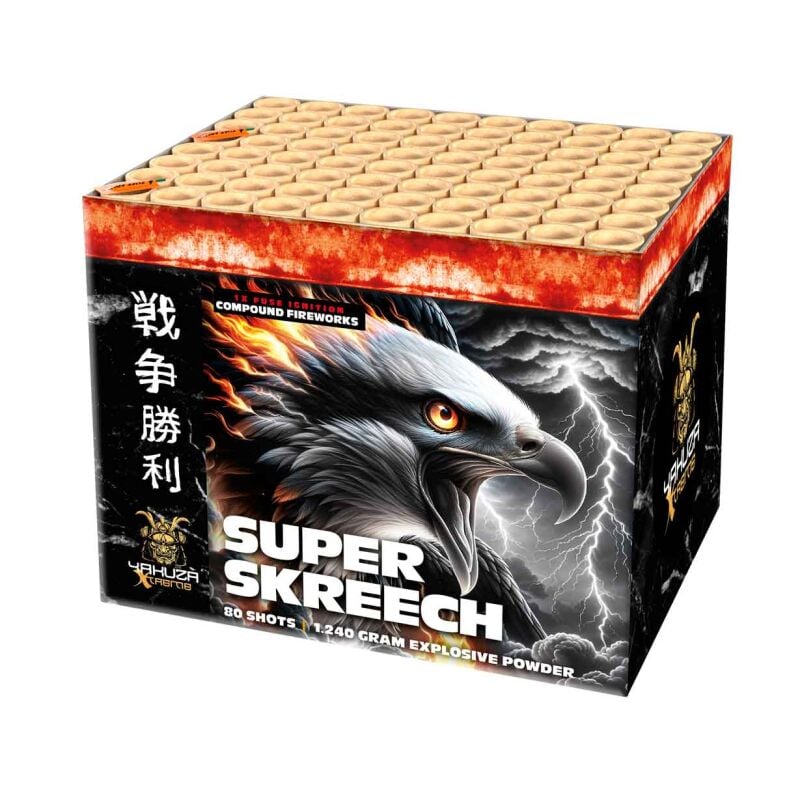 Jetzt Super Skreech 80-Schuss-Feuerwerk-Verbund ab 123.24€ bestellen