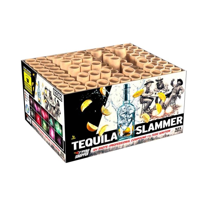 Jetzt Tequila Slammer 84-Schuss-Feuerwerk-Verbund ab 76.49€ bestellen