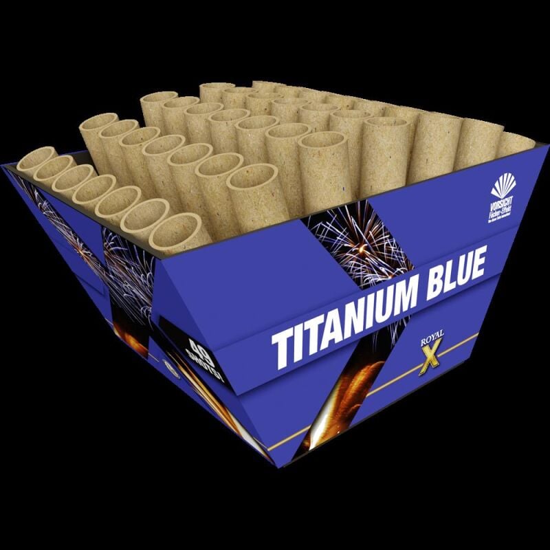 Jetzt Titanium Blue 49-Schuss-Feuerwerk-Batterie (Stahlkäfig) ab 64.99€ bestellen