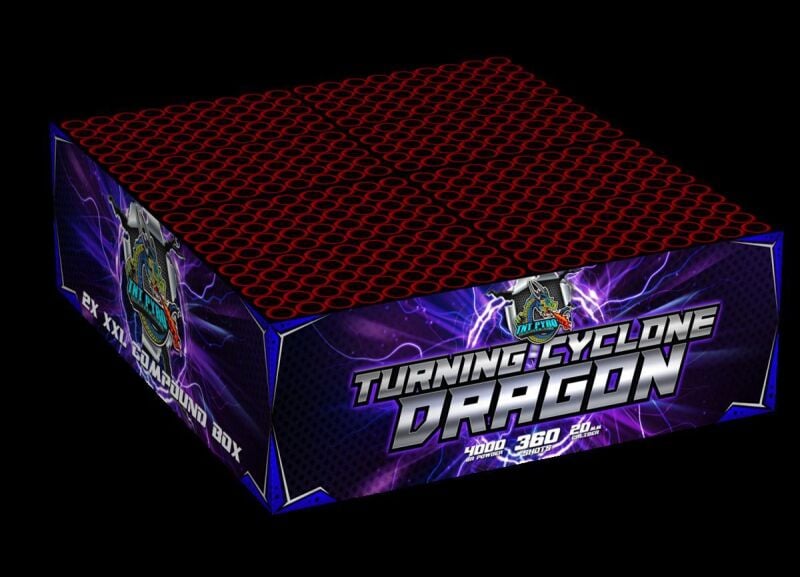 Jetzt Turning Cyclone Dragon 360-Schuss-Feuerwerkverbund (Double Compound) ab 149.99€ bestellen