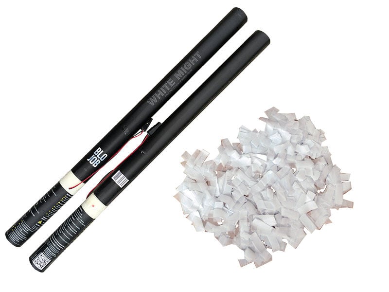 Jetzt White Might 80cm elektrisch (Black Label) Papierflitter weiß ab 7.64€ bestellen