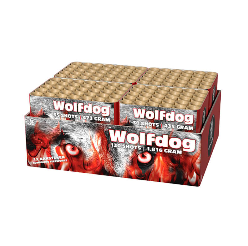 Jetzt Wolfdog / Kracherblitz130-Schuss-Feuerwerkverbund ab 89.24€ bestellen